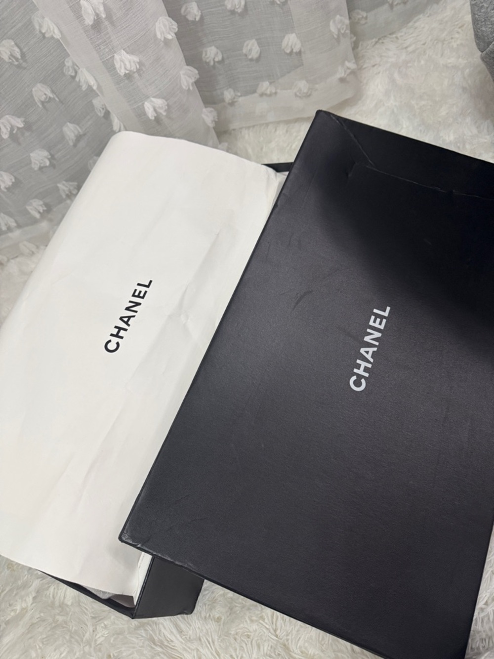 CHANEL Black Leather Knee-High Logo Boots - Picture 4 of 5